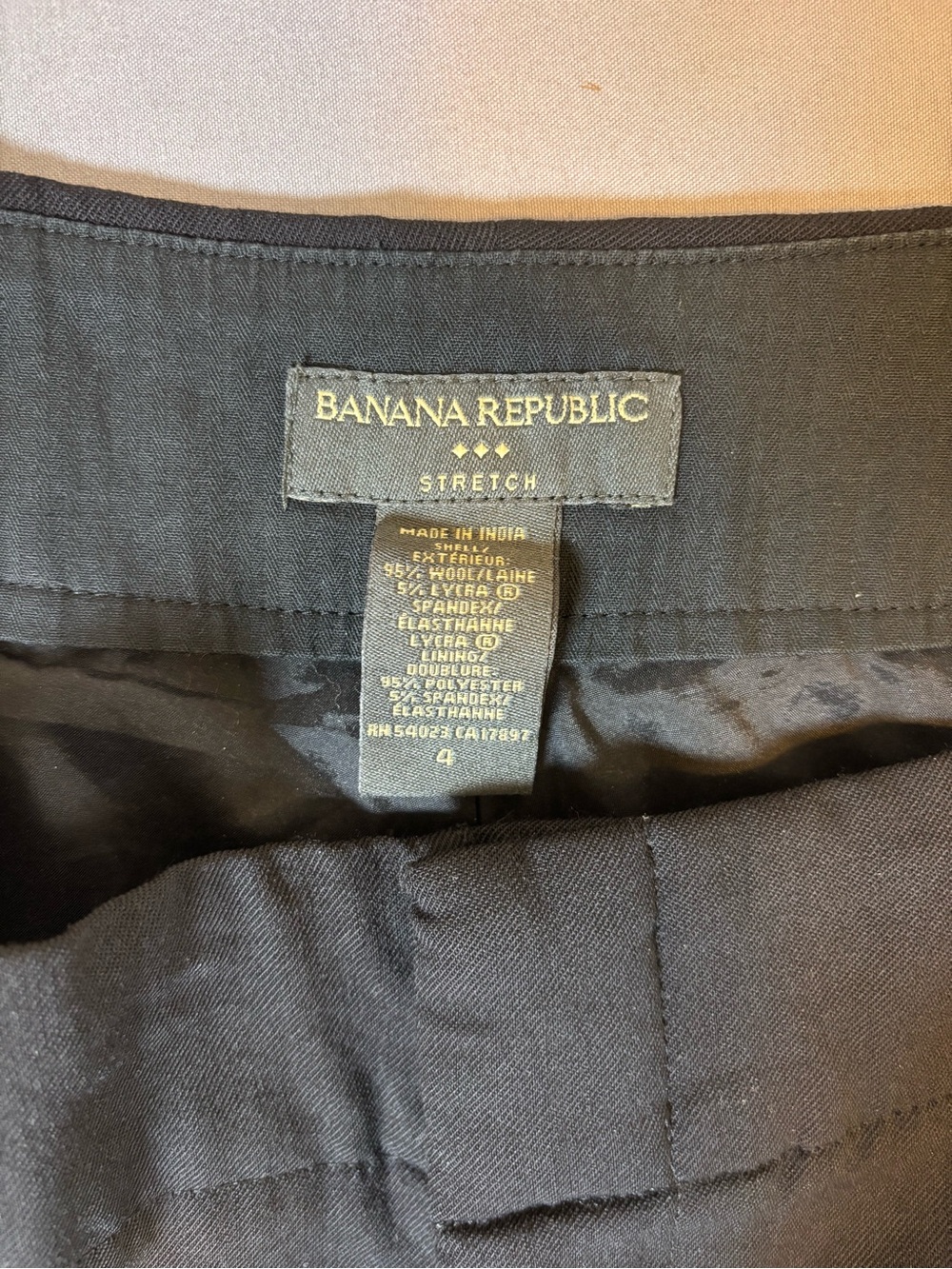 Women’s Like New Wool Banana Republic Cuffed Wide Leg Pants Size 4 - Picture 6 of 7